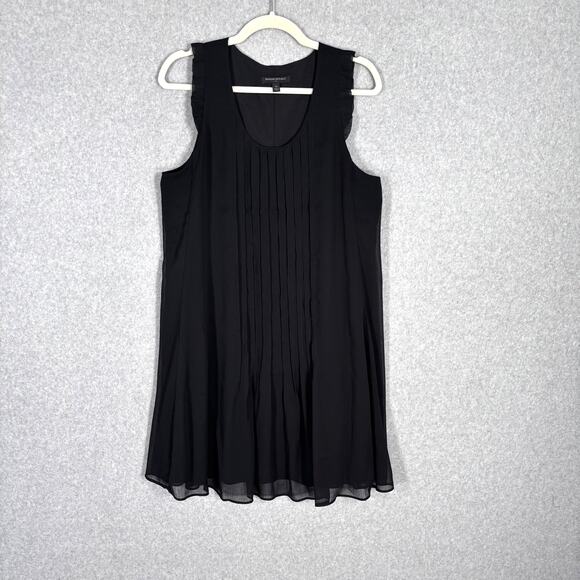 Banana Republic Dress 12 Sheer Flowy Pintuck Babydoll Coquette Whimsygoth - Picture 1 of 10